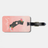 シックモノグラムカリフォルニア州&可動ハート ラゲッジタグ (裏面横)