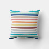 シックモノグラムパステルレインボー水平ストライプ クッション (裏面)