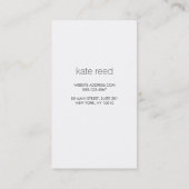 シックモノグラムモダンベージュフェイクシルバーストライプ 名刺 (裏面)