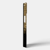 シックモノグラム金ゴールドグリッター&ブラック Case-Mate iPhoneケース (裏面 / 右)