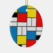 シックモンドリアンキュービズムスタイル セラミックオーナメント (右)