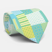 シックユニセックスなネクタイ：ダフォジルフェイク、パッチワーク ネクタイ (ロール)