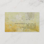 シックユニークイエローグレーモルタル抽象芸術 名刺 (裏面)