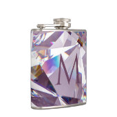 シックユニークジュエルダイヤモンドデザイン名モノグラム フラスク (右)