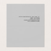 シックユニークスクリプトグレー 名刺 (内部フラット)