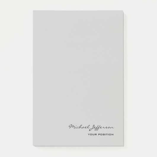 シックユニークスクリプト書道名グレー ポストイット (正面)