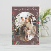 シックユニークタイポグラフィ独身のフォトクリスマスカード シーズンカード (スタンド正面)