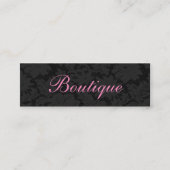 シックユニークダークグレーレースピンクブティック スキニー名刺 (正面)