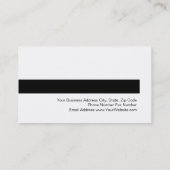 シックユニークモダン写真カッコいい名刺 名刺 (裏面)