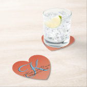 シックユニークレッドオレンジ ラウンドペーパーコースター (インサイチュ)