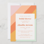 シックユニークレトロパステルブライダルシャワー 招待状 (正面)