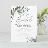 シックユーカリ金ゴールドエレガントブライダルシャワー 招待状 (スタンド正面)