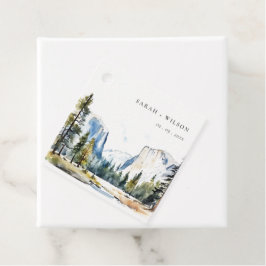 シックヨセミテ国立公園CAウォーターカラー結婚ズ フェイバータグ