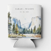 シックヨセミテ国立公園CAウォーターカラー結婚ズ 缶クーラー (裏面)