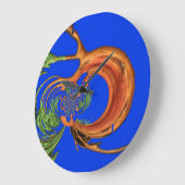 シックラウンドハクナマタタネイビーブルーコレクション ラージ壁時計 (傾斜)