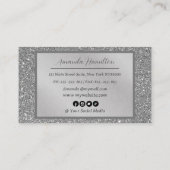 シックラグジュアリーシルバーフォイルグリッターグラマラスサロン 割引カード (裏面)