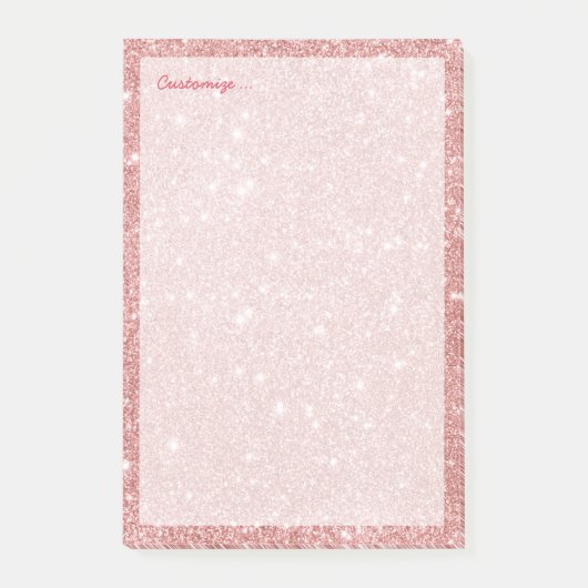 シックラグジュエレガントアリーフェイクグリッターバラ金ゴールド ポストイット (正面)