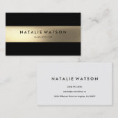 シックラフフェイク金ゴールドストライプブラッモダンク 名刺 (正面/裏面)