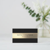 シックラフフェイク金ゴールドストライプブラッモダンク 名刺 (スタンド正面)