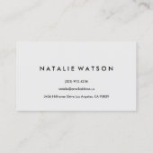 シックラフフェイク金ゴールドストライプ白黒モダン2 名刺 (裏面)