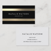 シックラフフェイク金ゴールドモダン2 名刺 (正面/裏面)