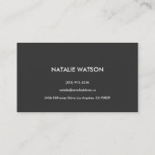 シックラフ金ゴールドフェイク斜め黒モダン 名刺 (裏面)