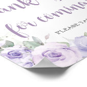 シックラベンダーパープルフローラキンセアニラサンキュー ポスター (角)