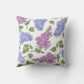 シックラベンダー薄紫フローラパステルグリーンモノグラム クッション (裏面)