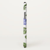 シックラベンダー薄紫フローラパステルグリーンモノグラム Case-Mate iPhoneケース (裏面/右)