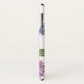 シックラベンダー薄紫フローラパステルグリーンモノグラム Case-Mate iPhoneケース (裏面/左)