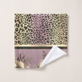 シックラベンダー金ゴールドサファリフローラ バスタオルセット (ウォッシュタオル)