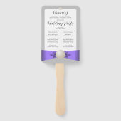 シックラベンダー&グレーパールリボン結婚式 プログラム ハンドファン (裏面)