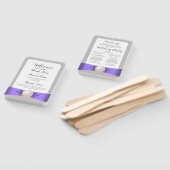 シックラベンダー&グレーパールリボン結婚式 プログラム ハンドファン (組立なし)