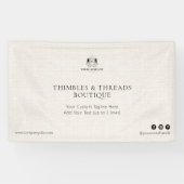 シックリネンシンプルビジネスロゴイベントマーケティング 横断幕 (横)