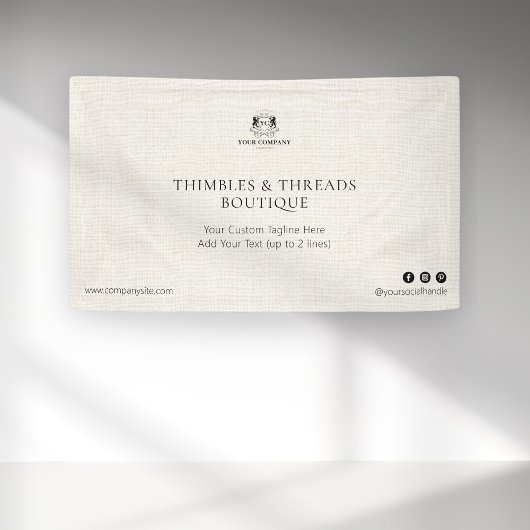 シックリネンシンプルビジネスロゴイベントマーケティング 横断幕