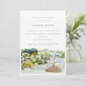 シックリバークルーズカントリーランドスケープブライダルシャワー 招待状 (スタンド正面)