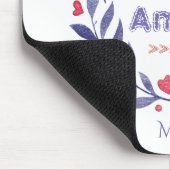 シックリースモンアムールタイポグラフィバレンタインデー マウスパッド (コーナー)