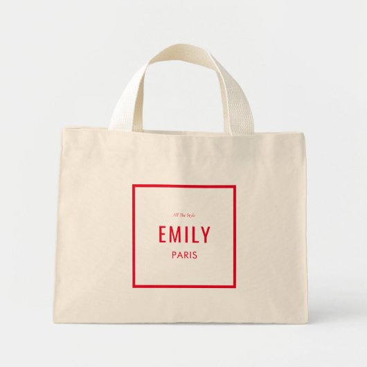 シックルージュレッド美しい/ファッションブランドプロモーション ミニトートバッグ (正面)