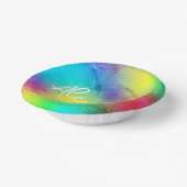 シックレインボーカラフル鮮やかカスタム ペーパーボウル (傾斜あり)