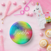 シックレインボーカラフル鮮やかカスタム ペーパーボウル (パーティー)