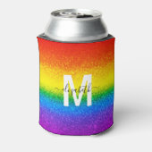 シックレインボーグリッターストライプズモノグラム名 缶クーラー (缶裏面)