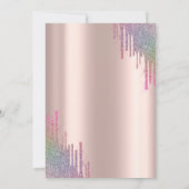 シックレインボーグリッタードリプスバラ金ゴールドリタイア 招待状 (裏面)