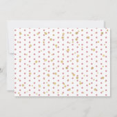 シックレインボーグリッターユニコーンフォト誕生日 招待状 (裏面)