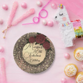 シックレオパードバラファブラス40th誕生日紙Pla ペーパープレート (パーティー)
