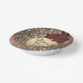 シックレオパードバラ素敵な40th誕生日 ペーパーボウル (傾斜あり)