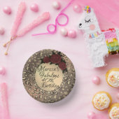 シックレオパードバラ素敵な40th誕生日 ペーパーボウル (パーティー)