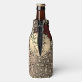 シックレオパードバラ素晴らしい40歳カスタマイズ誕生日 ボトルクーラー (ボトル裏面)