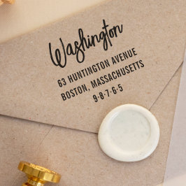 シックレタリングカスタムファミリーネーム&差出人住所 ラバースタンプ