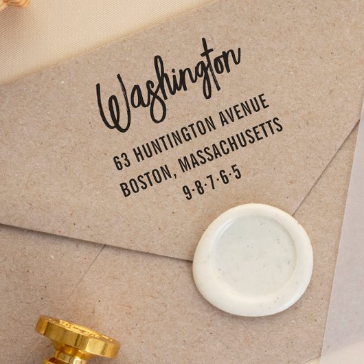 シックレタリングカスタムファミリーネーム&差出人住所 ラバースタンプ