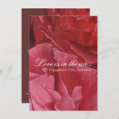 シックレッエレガントドローゼス婚約パーティ招待状 招待状 (正面/裏面)